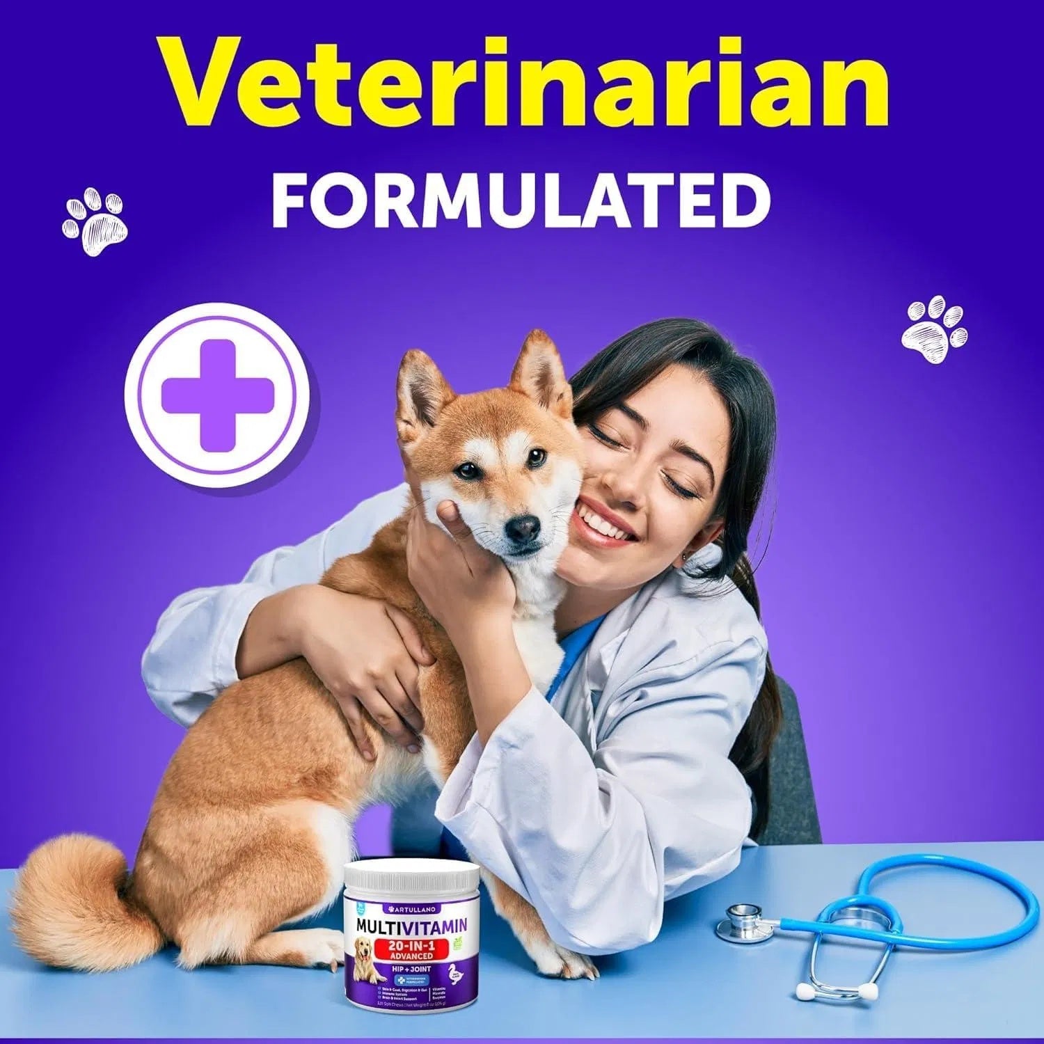 Do Not Sell On Amazon Dog Multivitamin Chewable With Glucosamine 20 In 1 Dog Vitamins And Supplements Senior & Puppy Multivitamin For Dogs Pet Joint Support Health Immunity Mobility Gut Skin 120 Chews - Flufer Store