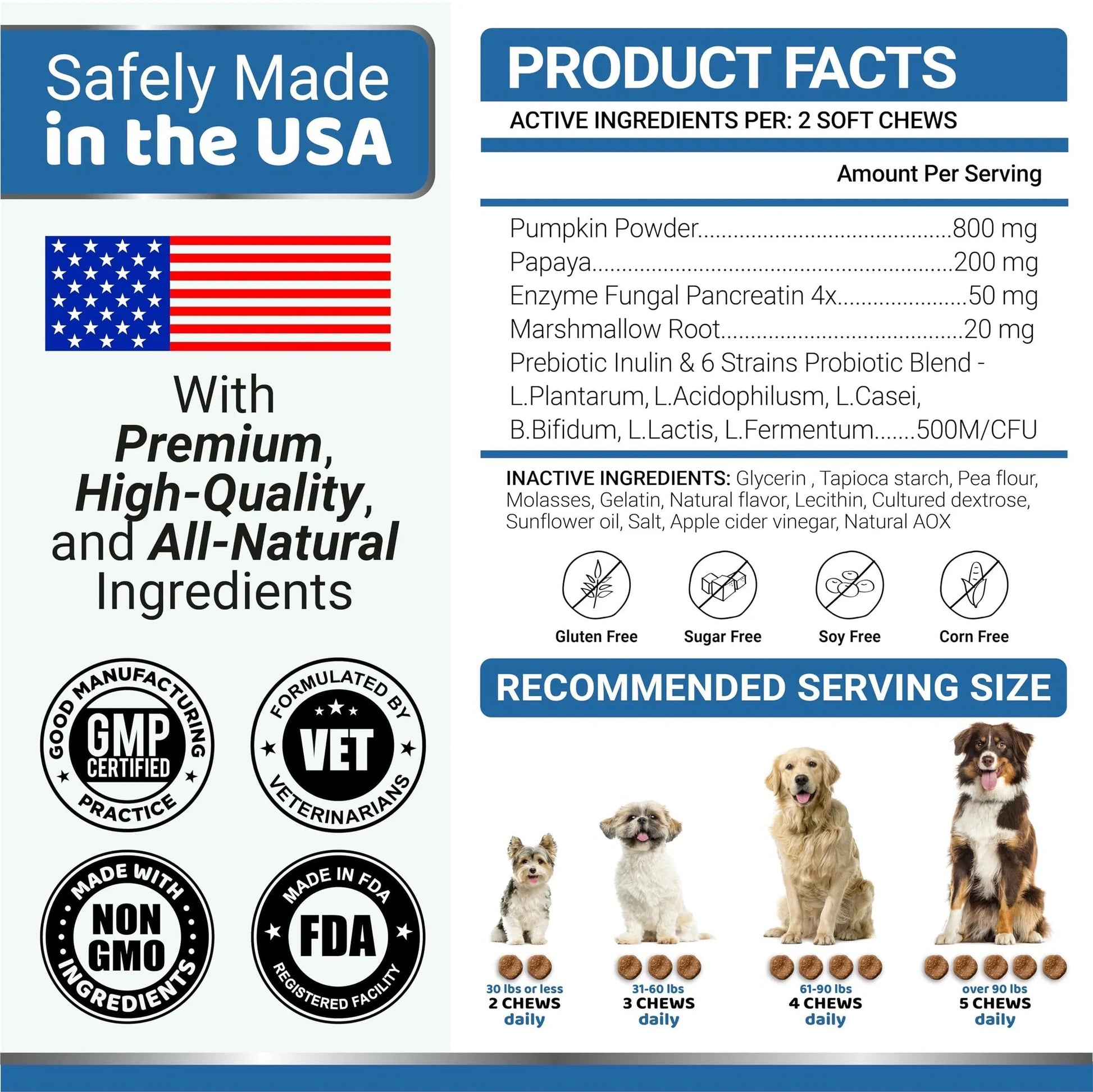 Do Not Sell On Amazon Probiotics For Dogs And Digestive Enzymes 170 Dog Probiotics Chews Pet Fiber Supplement Anti Diarrhea Upset Stomach & Gas Relief Constipation Canine Prebiotic - Flufer Store