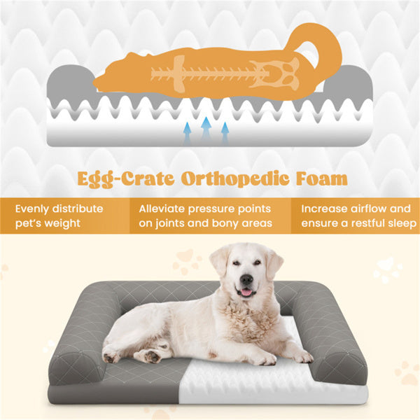 36-Inch Orthopedic Dog Bed – Supportive Foam Mattress for Medium Dogs with Washable Cover - Flufer Store