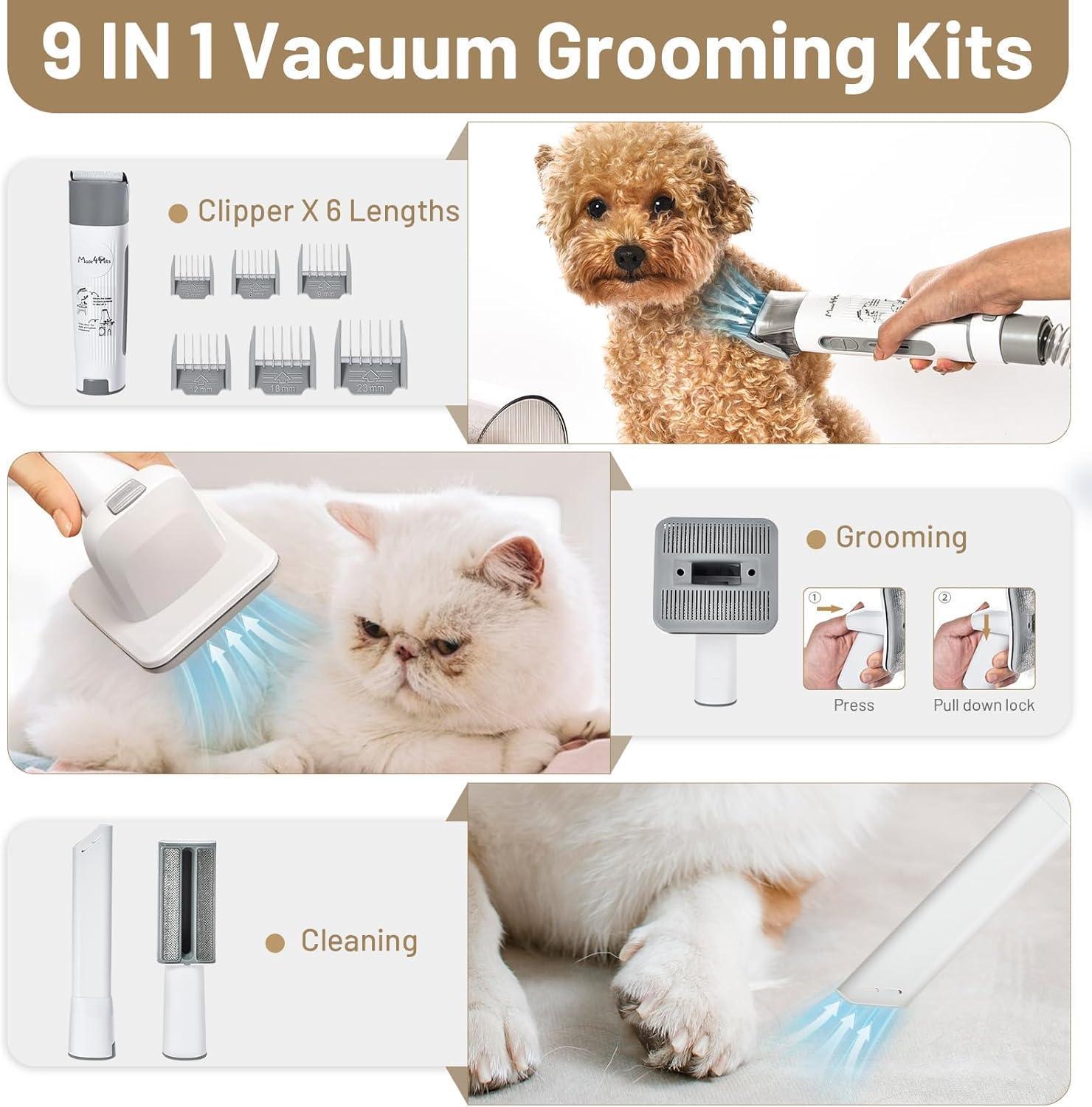 Dog Grooming Kit Pet Hair Cleaning Low Noise Vacuum Cleaner And Various Tools - Flufer Store