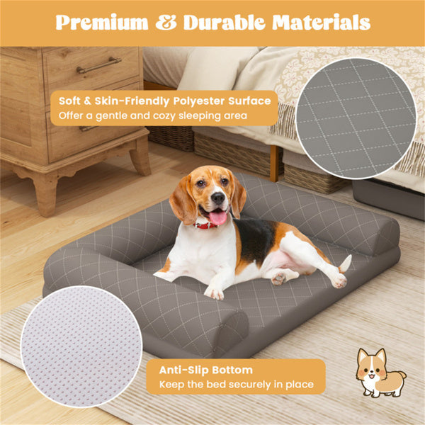 36-Inch Orthopedic Dog Bed – Supportive Foam Mattress for Medium Dogs with Washable Cover - Flufer Store
