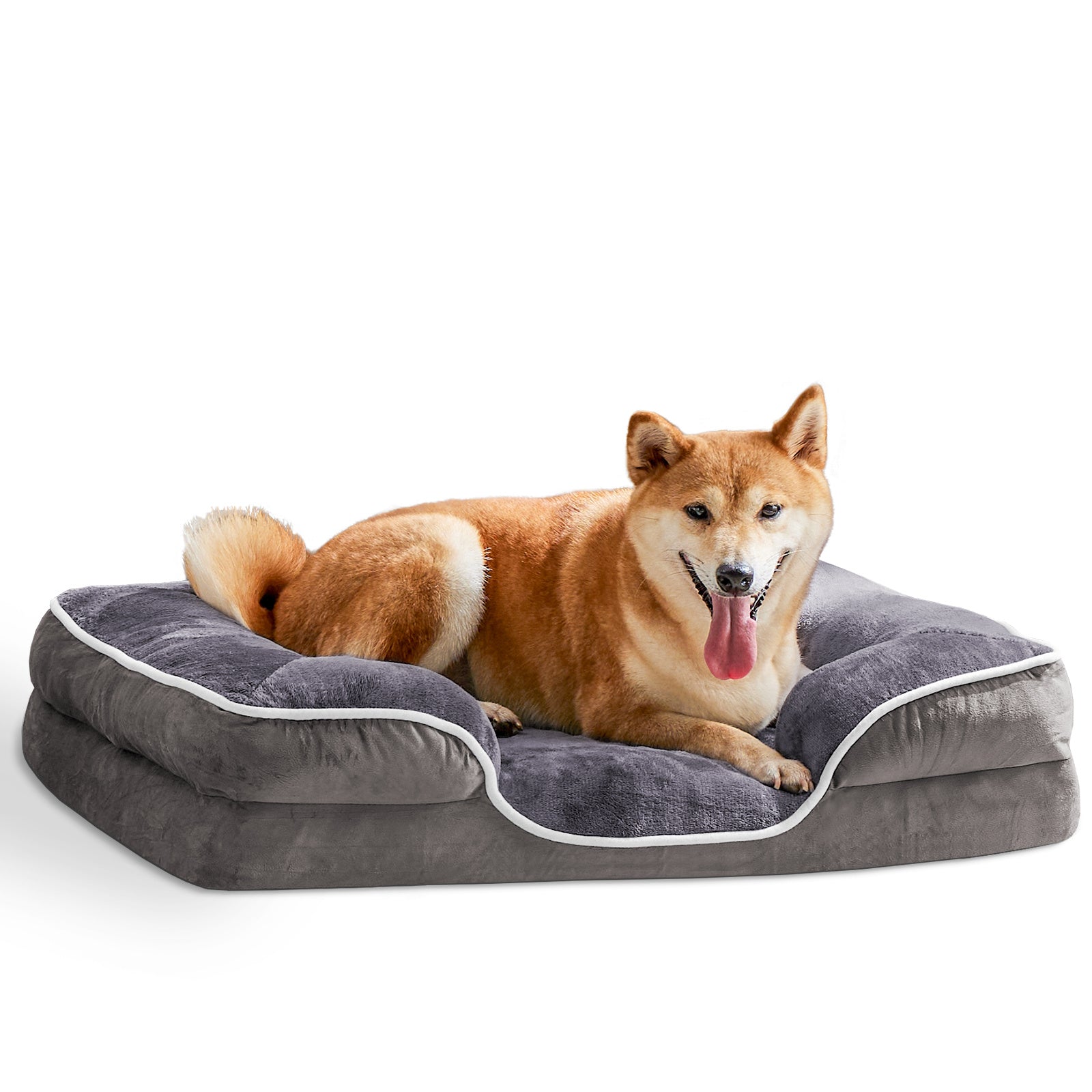 Memory Foam Pet Bed for Small Dogs & Cats – Washable Removable Cover, Waterproof Liner & Non-Slip Bottom - Flufer Store