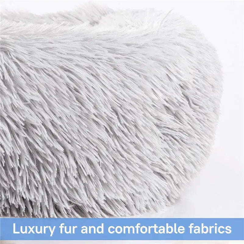 Plush Square Calming Dog Bed – Washable & Cozy - Flufer Store