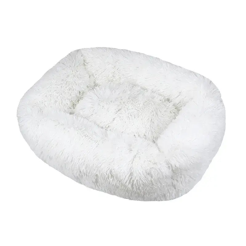 Plush Square Calming Dog Bed – Washable & Cozy - Flufer Store